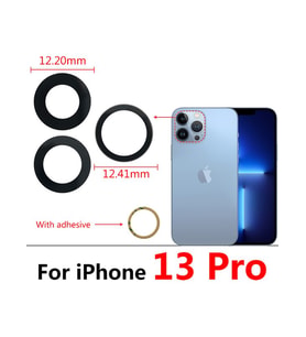 Iphone 13 Pro 3lü Arka Kamera Camı Lens Yapışkanlı