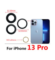 Iphone 13 Pro 3lü Arka Kamera Camı Lens Yapışkanlı