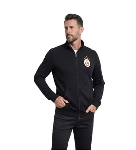 Galatasaray Orijinal Lisanslı 5 Yıldızlı Siyah Balıkçı Yaka Sweat