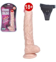 Belden Bağlamali Vibratör Xiese Knight 25 cm Kemerli Realistik Strap On Dildo