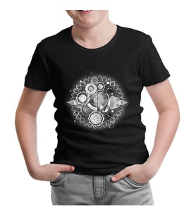Clock Universe in DNA Chains Abstract Siyah Çocuk Tshirt