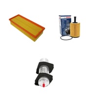 Bosch Filtre Bakım Seti Audi A5 2.0 TDI 143 Beygir CAGA Motor 2009-2015 Hava + Yağ f. + Yakıt Filtre Bosch
