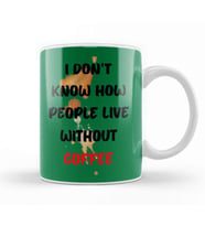 CAT Funny Coffee Drinks Lover Gift Quote   Vintage Retro Rainbow Style Kupa Bardak Porselen