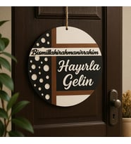Kapı Süsü Modern Çizgi  (KİŞİYE ÖZEL İSİM SEÇENEĞİ) HEDİYE NO:1001