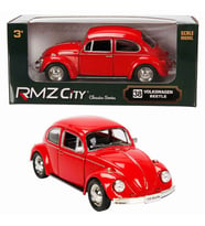 1:32 RMZ City Alman Klasikleri Serisi Die Cast Çek Bırak Model Araba - Kırmızı Volkswagen Beetle Kırmızı