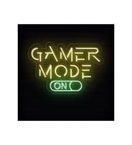 GAMER MODE ON Yazılı ve Şekilli Neon Tabela