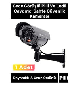 Özel Üretim Ev Apartman Bahçe İş Yeri Gece Görüşlü Pilli Ve Ledli Caydırıcı Sahte Güvenlik Kamerası