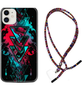 Apple iPhone 11 12 13 Mini Kılıf Boyun Asklı Rasta Silikon Down 1719