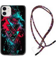 Apple iPhone 11 12 13 Mini Kılıf Boyun Asklı Rasta Silikon Down 1719