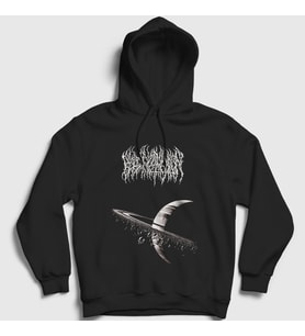 Presmono Unisex Siyah Extinction Blood Incantation Kapüşonlu Sweatshirt 502720tt