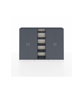 Arges Dolap 12 Raflı 4 Kapaklı 220x30x163 Antrasit-Antrasit