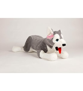 Pufu Toys 80 Cm Peluş Kurt (Beyaz-Gri)