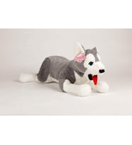 Pufu Toys 80 Cm Peluş Kurt (Beyaz-Gri)