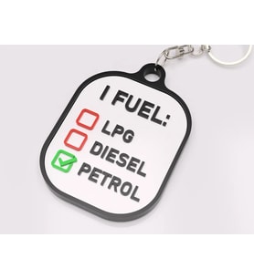 3D Baskı Yakıt Türü Anahtarlık – Diesel Petrol LPG Uyarı Anahtarlığı, Araba Anahtar Aksesuarı