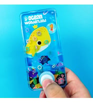 YELLOW OKYANUS DÜNYASI SULU HALKA OYUNU TRANSPARENT WATER RİNG GAME WATER RİNG OCEAN WORLD FOR KİDS