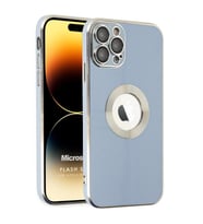 Microsonic Apple iPhone 14 Pro Max Kılıf Flash Stamp Mavi
