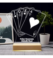 Poker Oyuncusu 3d Led Lamba