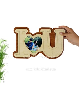 Ahşap I Love You Çerçeve, Sevgili hediye,arkadaşa hediye,geçmiş olsun hediye,doğum günü hediye,özel gün hediye,özür hediyesi