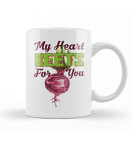 My Heart Beets For You Beetroot Pixel Art Kupa Bardak Porselen