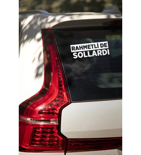 Rahmetlide Solllardı Araba Sticker Arka Cam 24Cm