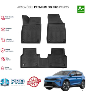 SKODA ELROQ ARACA ÖZEL 3D PASPAS 2024 2025 2026 2027