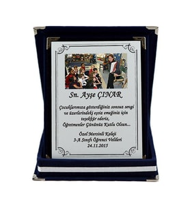 Fotoğraf Baskılı Plaket, İsme Özel Plaket, Öğretmen Plaketi, Öğretmenler Günü Plaketi