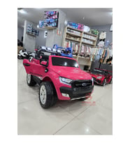 Lisanslı Ford Ranger! 12V, 4x4, Tablet Ekran, Mp4 Video, Kumandalı, Bagajlı, Tepe Lambalı (Pembe)