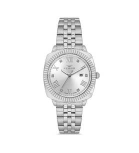Ferro FL21625AWT-A Quartz Çelik Gri 32 mm Kadın Kol Saati