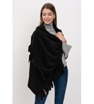 Siyah Polar Şal 190X65cm