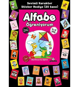 Stickerlı 3+4 Yaş Alfabe Öğreniyorum