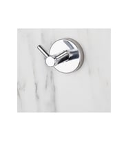 Krom Çift Kancalı Yuvarlak Banyo Askısı