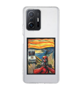 Xiaomi Mi 11T - 11T Pro Uyumlu Deadpool Çığlık Tasarımlı Şeffaf Telefon Kılıfı