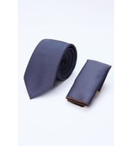 Lacivert-Kahverengi Desenli 7 Cm Kravat 1090260130