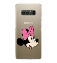 Samsung Galaxy Note 8  Kamera Korumalı Kapak Minnie Mouse Tasarımlı  Şeffaf  Kılıf
