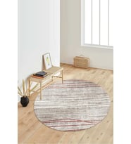 Dijital Baskılı Kaymaz Taban Yıkanabilir Yuvarlak Salon Halısı Koridor Halısı Paspas NDY-HT-701 (Bej)