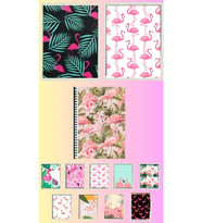 Flamingo Poster A3 ,2 adet defter A4 1adet , fotokart 9 adet