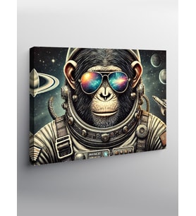 Kanvas Tablo Astronot Maymun Gözlük
