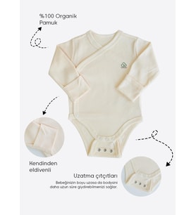 Organik New Basic  Uzayan Kruvaze Uzun Kol Body Natural
