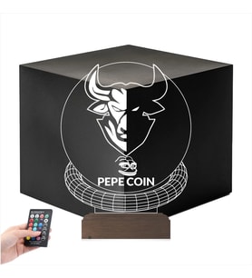 Luvivia Crypto Pepe Coin Kripto Finans 3D Lamba - Masa Gece Lambası