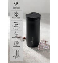 0.40 ML Paslanmaz Çelik Mug Termos Çay Kahve Termosu 6 Saat Sıcak 12 Saat Soğuk Sızdırmaz