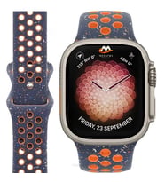 Apple Watch 44mm Uyumlu Kordon Silikon Esnek Yumuşak Delikli Spor KRD-02 Kayış