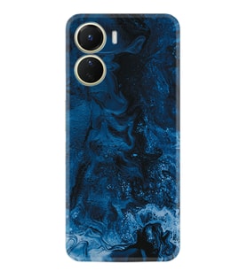 Vivo Y16 Kılıf Silikon Desen Özel Seri Blue Zigzag 1687