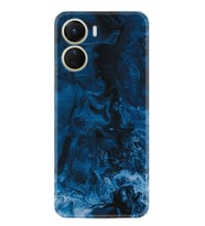 Vivo Y16 Kılıf Silikon Desen Özel Seri Blue Zigzag 1687