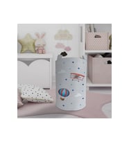 MEKTA HOME BEBEK VE ÇOCUK ODASI Uçak ve Uçan Balon Desenli Oyuncak Sepeti