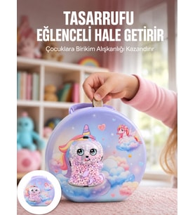 Eğitici Şifreli Çocuk Para Kasası Dayanıklı Metal
