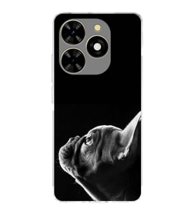 PrintiFy Tecno Spark Go 2023 ile Uyumlu Köpek 1 Kamera Korumalı Şeffaf Kılıf