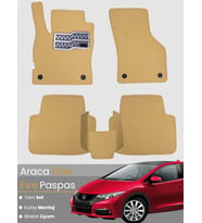 HONDA CİVİC FB/FG HATCHBACK (2012-2015) Uyumlu EVA Paspas Tam Set–Araca Özel Tasarım
