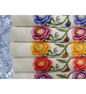 Soft Fıesta 6 Lı İşlemeli Havlu