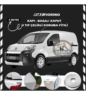 Fiat Fiorino Oto Araç Kapı Koruma Fitili 5metre Parlak Beyaz Renk