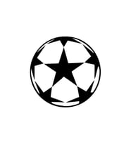 Miyrem Sticker Serisi Futbol Topu Sticker (Siyah)